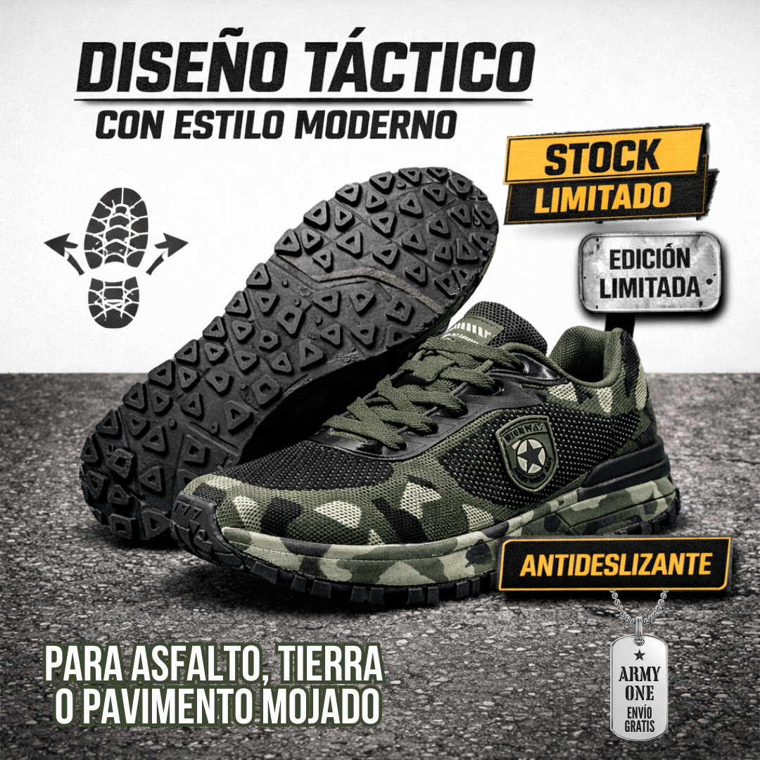 Army One – Tenis tácticos que combinan fuerza militar y comodidad total