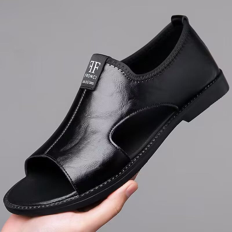 Sandalias de 48 yardas grandes para hombres 2025 explosión de verano para hombres zapatos de cuero de ocio antideslizantes