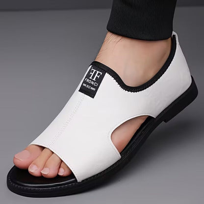 Sandalias de 48 yardas grandes para hombres 2025 explosión de verano para hombres zapatos de cuero de ocio antideslizantes
